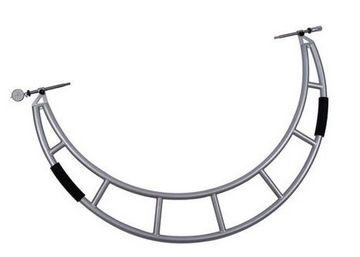 With measuring gauge and micrometer particularly suited for measuring thicknesses and lengths with large measuring ranges of up to 6 m